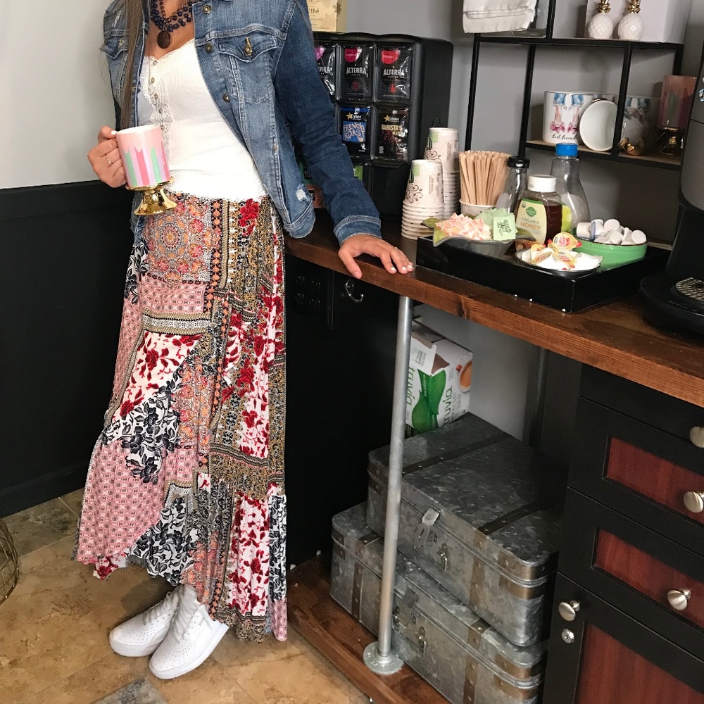 Phoebe Boho Patchwork Skirt